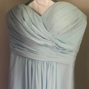 Strapless Bill Levkoff bridesmaid dress